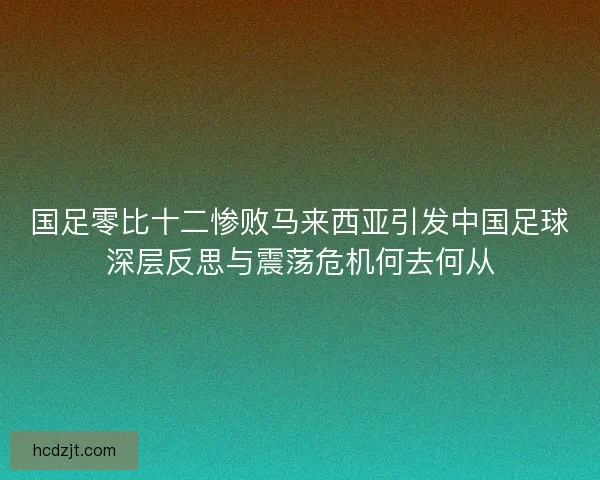 国足零比十二惨败马来西亚引发中国足球深层反思与震荡危机何去何从